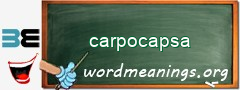 WordMeaning blackboard for carpocapsa